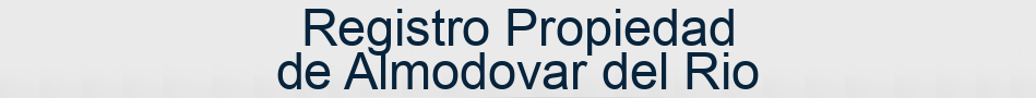 Registro Propiedad de Almodovar del Rio