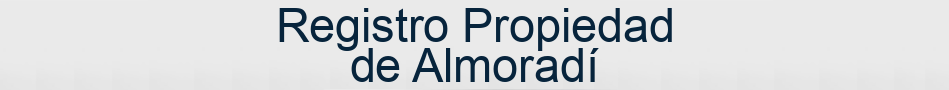 Registro Propiedad de Almoradí