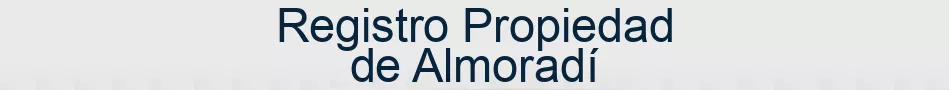 Registro Propiedad de Almoradí