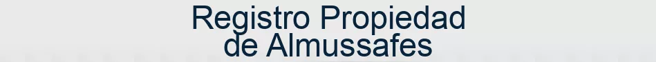 Registro Propiedad de Almussafes