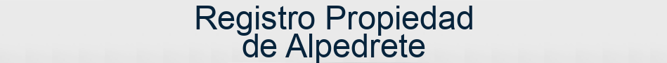 Registro Propiedad de Alpedrete