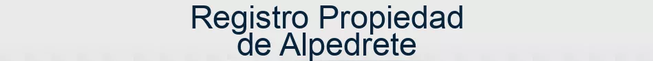 Registro Propiedad de Alpedrete
