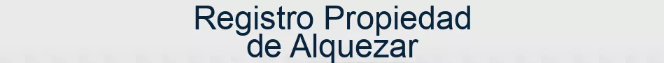 Registro Propiedad de Alquezar