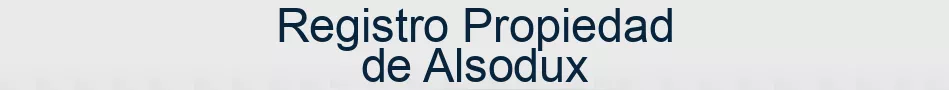 Registro Propiedad de Alsodux