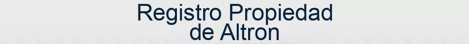 Registro Propiedad de Altron