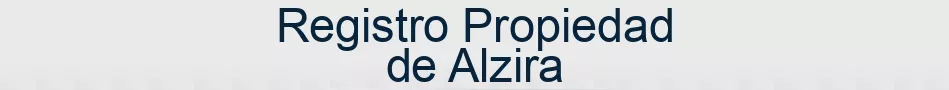 Registro Propiedad de Alzira