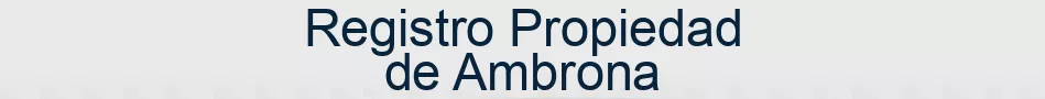 Registro Propiedad de Ambrona