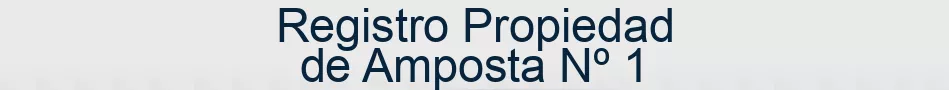 Registro Propiedad de Amposta Nº 1
