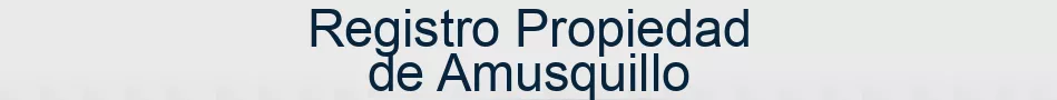 Registro Propiedad de Amusquillo