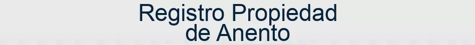 Registro Propiedad de Anento