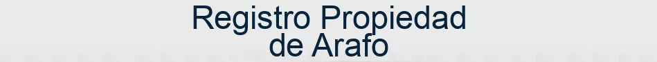 Registro Propiedad de Arafo