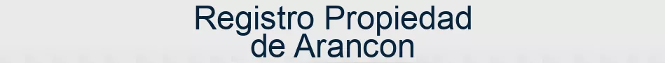 Registro Propiedad de Arancon