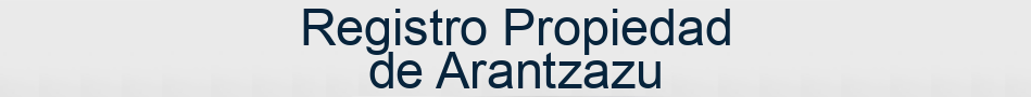 Registro Propiedad de Arantzazu
