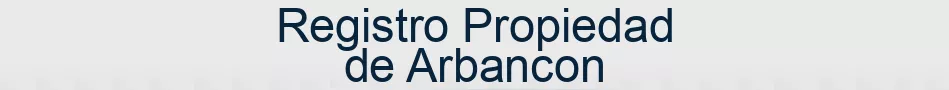 Registro Propiedad de Arbancon