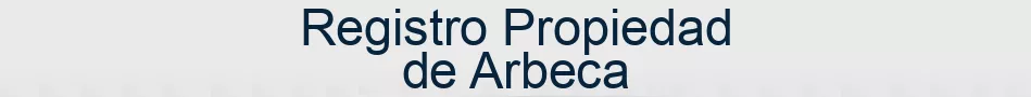 Registro Propiedad de Arbeca