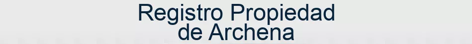 Registro Propiedad de Archena