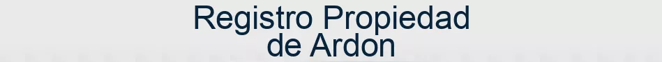 Registro Propiedad de Ardon