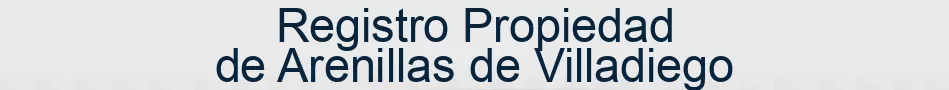 Registro Propiedad de Arenillas de Villadiego