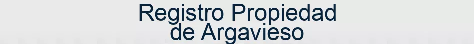 Registro Propiedad de Argavieso