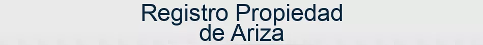 Registro Propiedad de Ariza