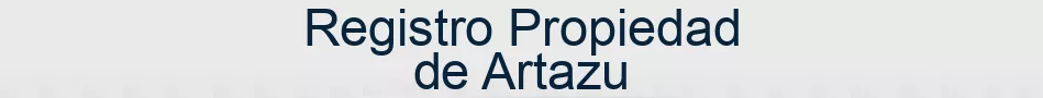 Registro Propiedad de Artazu