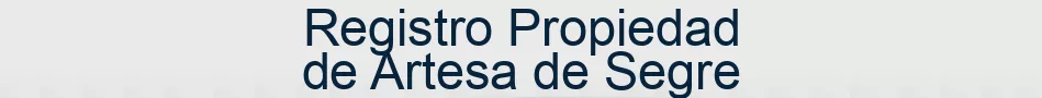 Registro Propiedad de Artesa de Segre