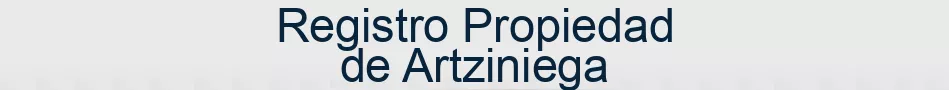 Registro Propiedad de Artziniega