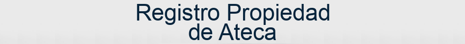 Registro Propiedad de Ateca