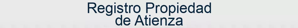 Registro Propiedad de Atienza