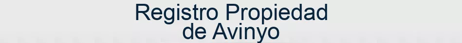 Registro Propiedad de Avinyo