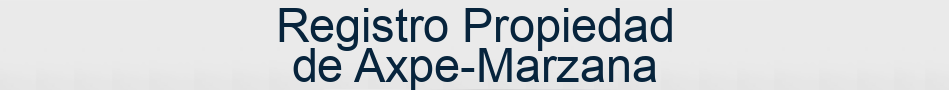 Registro Propiedad de Axpe-Marzana