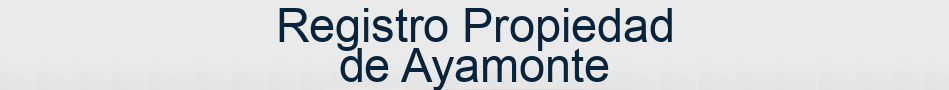 Registro Propiedad de Ayamonte