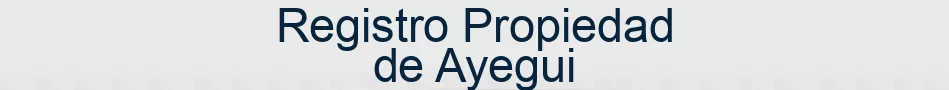 Registro Propiedad de Ayegui