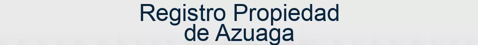 Registro Propiedad de Azuaga