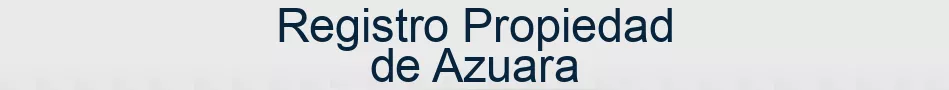 Registro Propiedad de Azuara