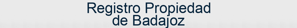 Registro Propiedad de Badajoz