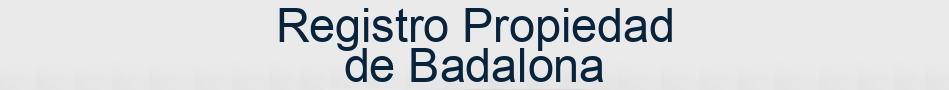 Registro Propiedad de Badalona