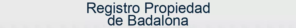 Registro Propiedad de Badalona