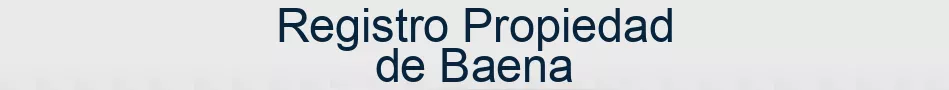 Registro Propiedad de Baena