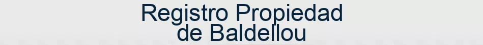 Registro Propiedad de Baldellou