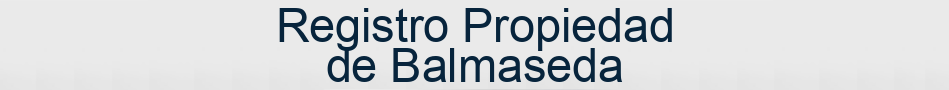 Registro Propiedad de Balmaseda