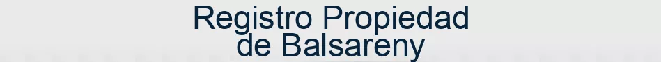 Registro Propiedad de Balsareny