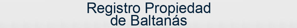 Registro Propiedad de Baltanás