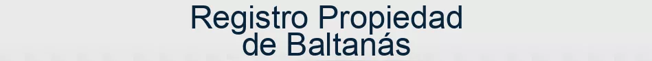 Registro Propiedad de Baltanás