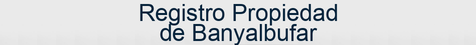 Registro Propiedad de Banyalbufar