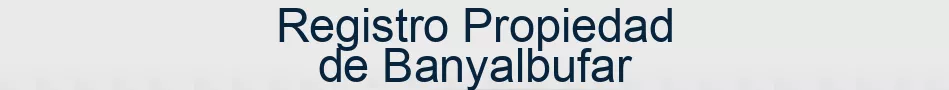 Registro Propiedad de Banyalbufar