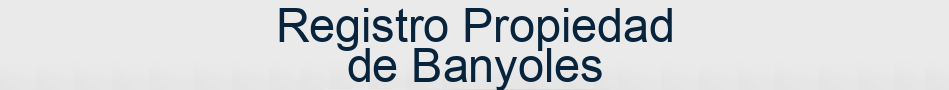 Registro Propiedad de Banyoles
