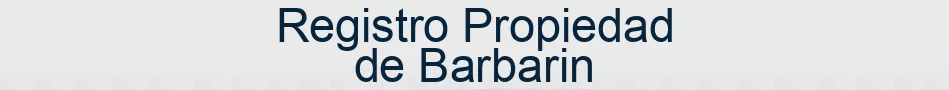 Registro Propiedad de Barbarin