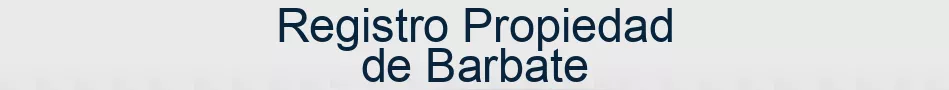 Registro Propiedad de Barbate