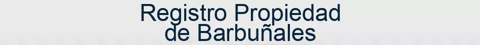 Registro Propiedad de Barbuñales